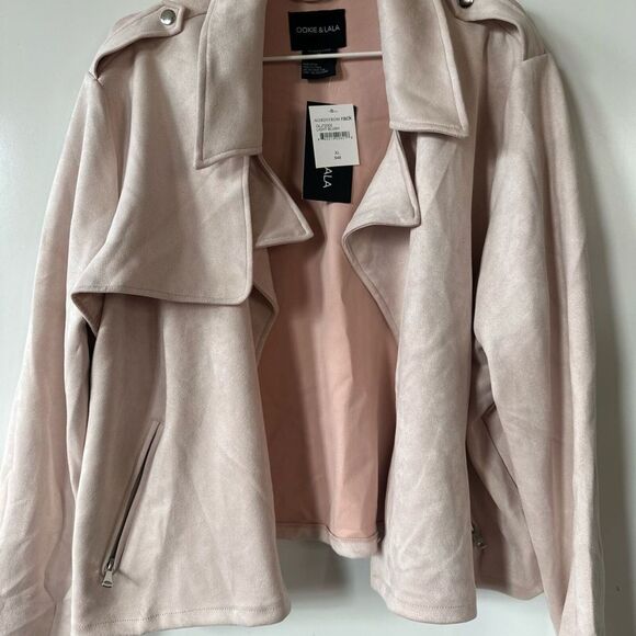 Ookie & Lala Faux Suede Pink Jacket size XL - Picture 7 of 11